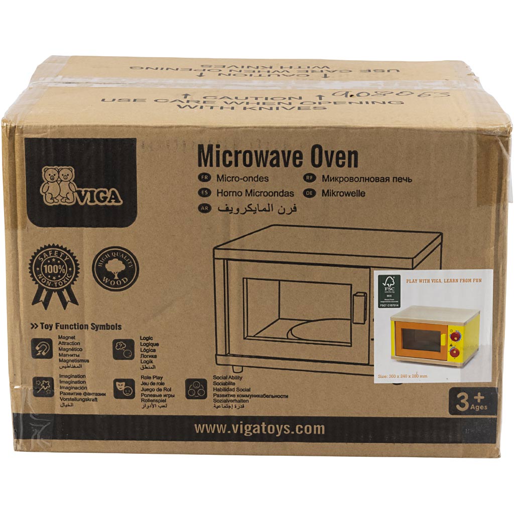 VIGA wooden play microwave, 1 pc [HOB-908063]