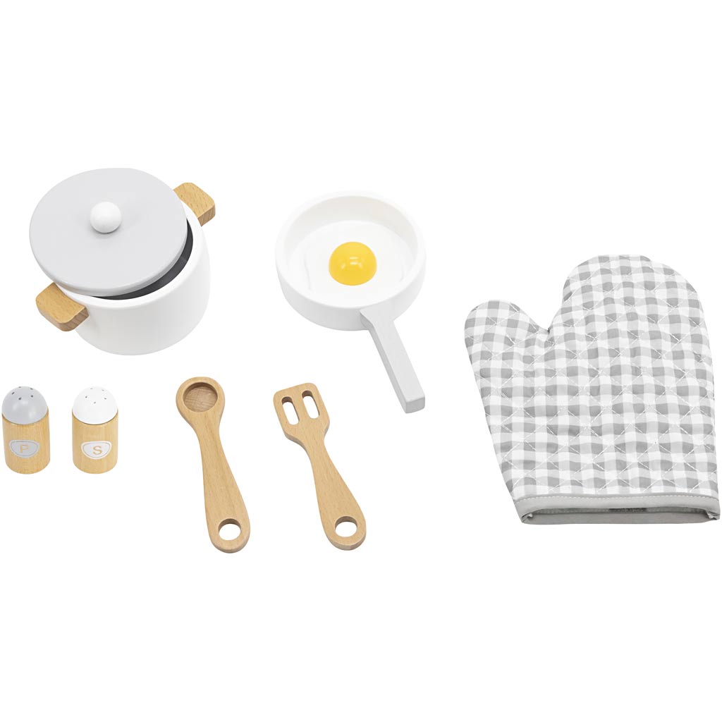 VIGA wooden saucepan set, Colour may vary , 6 parts/ 1 pack [HOB-908099]