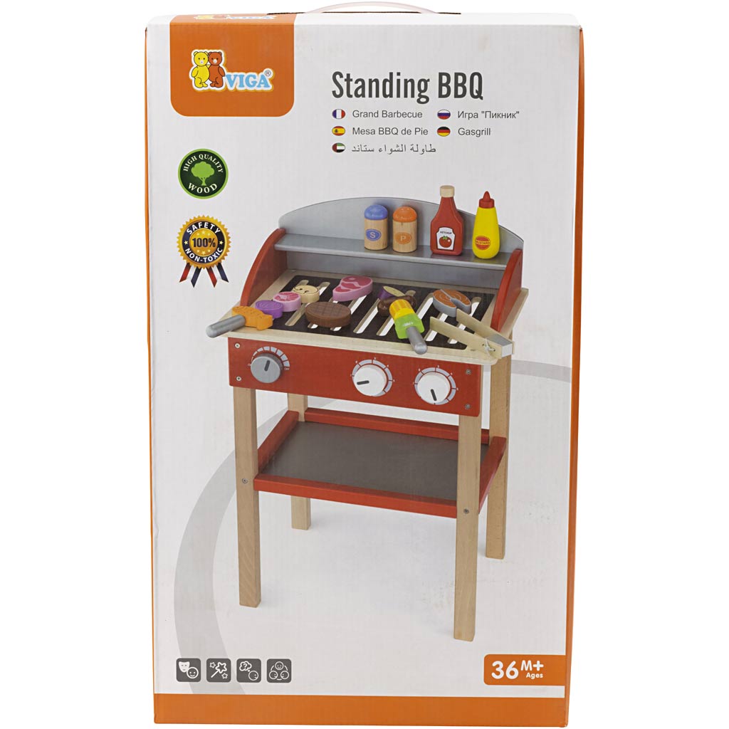 VIGA wooden barbecue, size 39x60x26 cm, 1 pc [HOB-908480]