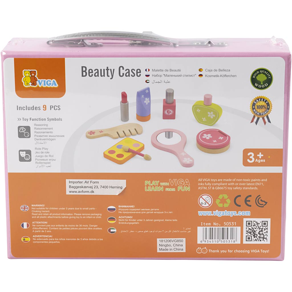 VIGA wooden beauty playset, 10 parts/ 1 set [HOB-908491]