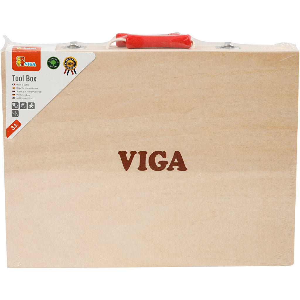 VIGA wooden toolbox, size 24x32 cm, 12 parts/ 1 set [HOB-908493]