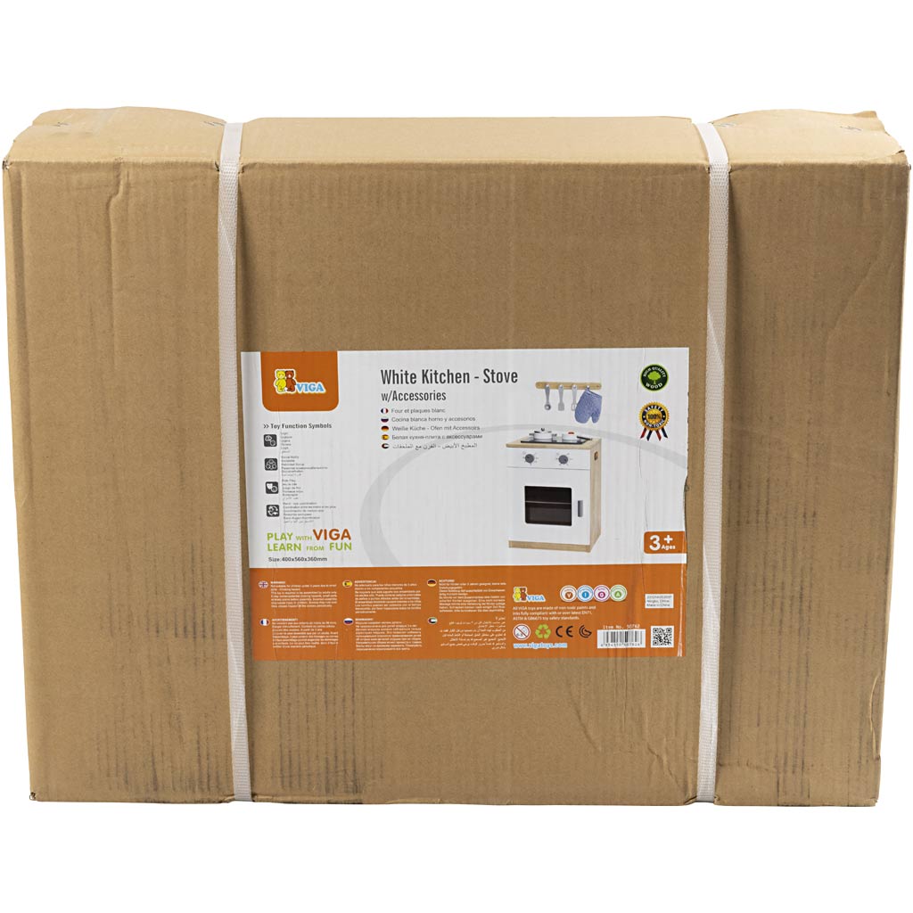 VIGA play stove, H: 55 cm, D. 36 cm, W: 40, 1 pc [HOB-908570]