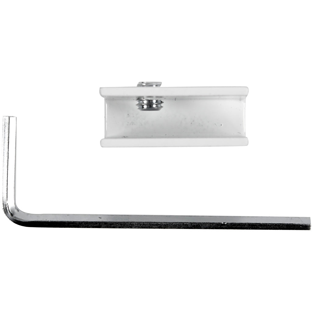 Assembly Kit, H: 22 mm, D. 11 cm, W: 32 mm, white