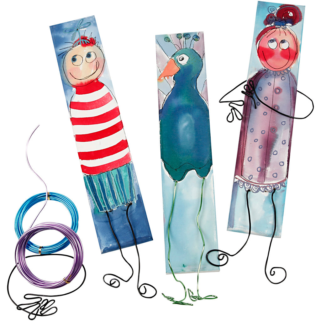 Long Watercolour Canvas Art, white, 20 pc, 1 set [HOB-97285]