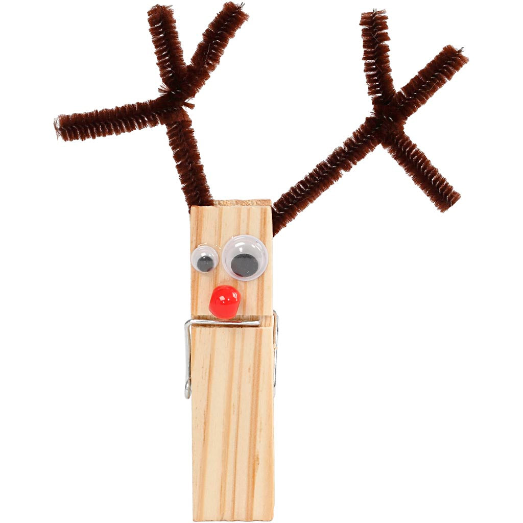 Fun with pegs and pipe cleaners, assorted colours, 1 set [HOB-97434]