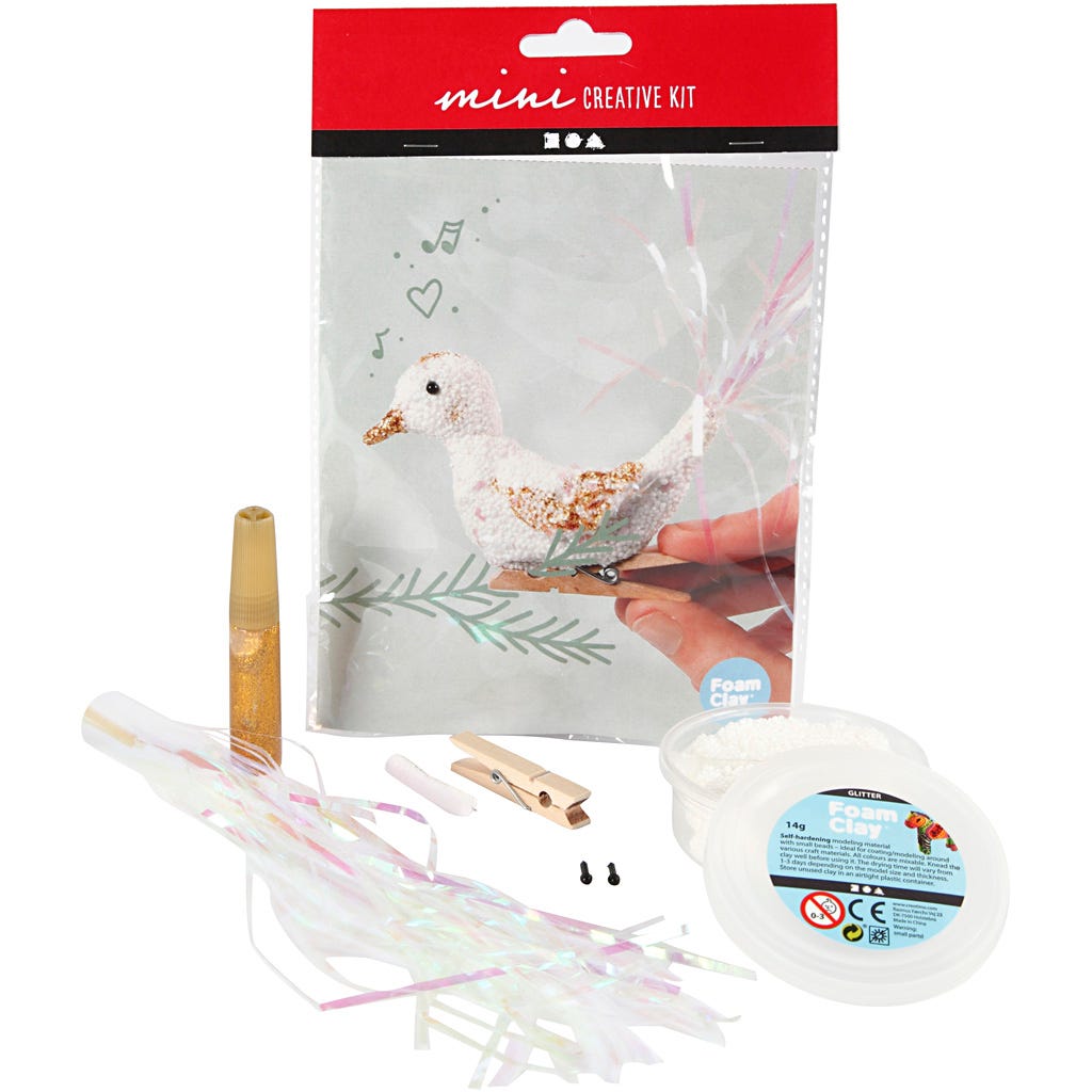Mini Craft Kit, clip-on bird, 1 set [HOB-977355]