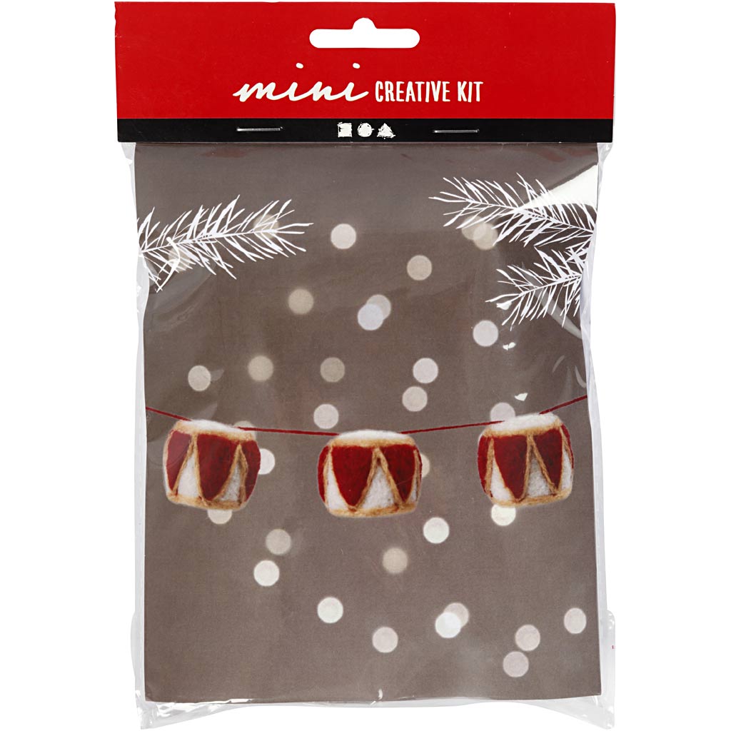 Mini Craft Kit, Drum, dia. 33 mm, beige, antique red