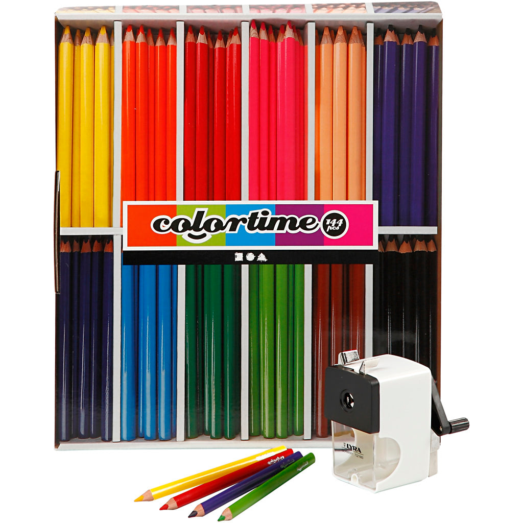Colortime Colour Pencils, lead 5 mm, assorted colours