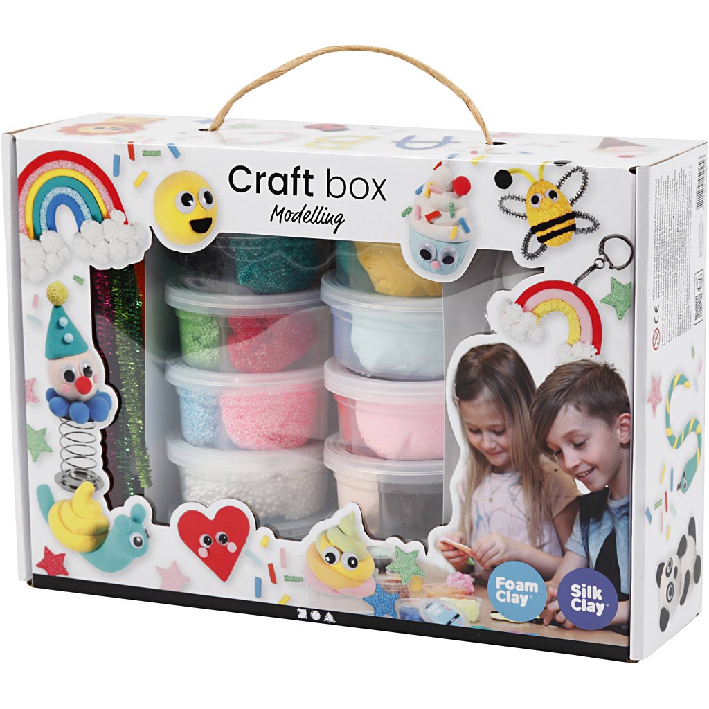 Foam Clay® and Silk Clay® Set, assorted colours, 1 set [HOB-98120]