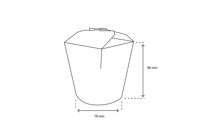 Wok to Go cup 8x8,6 cm 16oz 400ml kraft (500 pcs) [TK-9987004]