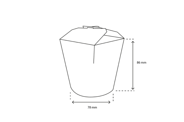 Wok to Go cup 8x8,6 cm 16oz 400ml kraft (500 pcs) [TK-9987004]