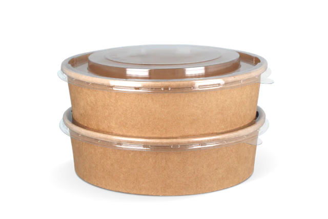 Lid salad Poke Bowl 900ml-1300ml Ø18,4cm transparent stackable (300 pcs) [TK-9987010]