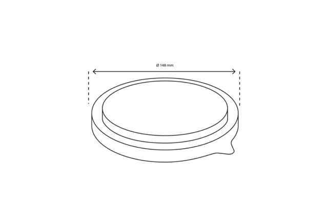 Lid salad Poke Bowl 500ml-750ml-1000ml Ø14,8cm transparent (300 pcs) [TK-9987011-A]