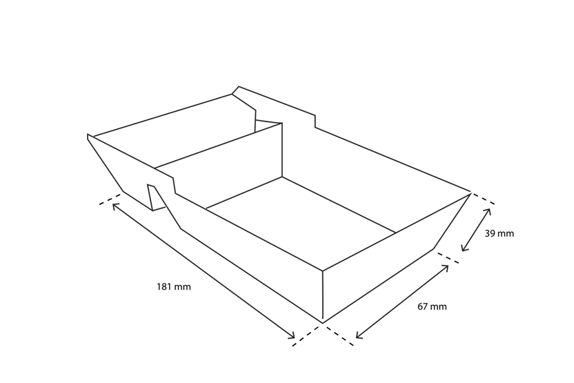 Fries trays A22 (A9+1) kraft (600 pcs) [TK-9987057]