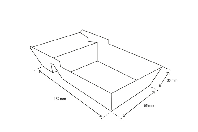 Fries trays A23 (A7+1) kraft (600 pcs) [TK-9987059]