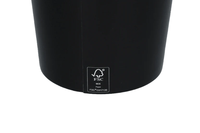 Milkshake cup Carton small 360ml Ø9 cm 12oz Black FSC®Mix (500 pcs) [TK-9987081]