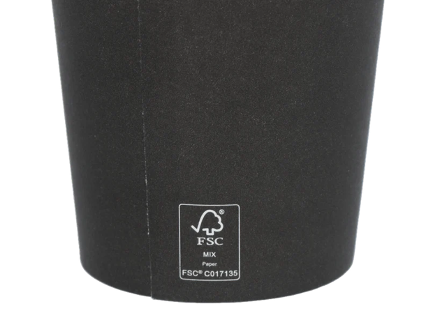 Coffee Cup 230cc 8oz Ø8 cm Carton Black FSC®Mix (1.000 pcs) [TK-9987087]
