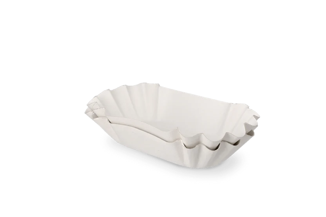 Cardboard Bowl scalloped 10x3x17 cm White (2.000 pcs) [TK-9987272]