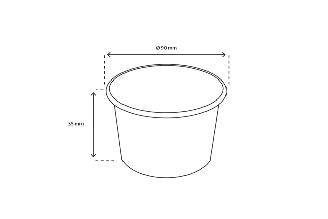 Ice cream cup Carton 240ml Ø9 cm 8oz FSC®Mix Black (1.000 pcs) [TK-9987423]