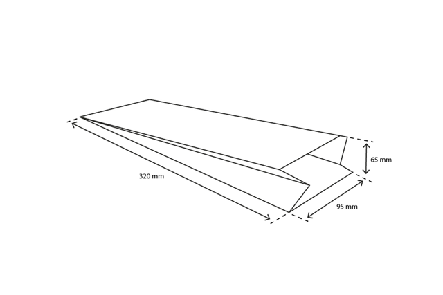 Snack Bags Paper 9,5x6,5x32 cm White 45gr (1.800 pcs) [TK-9987481]