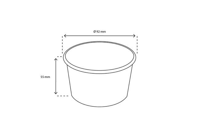 Ice cream cup Carton 240ml Ø9,2 cm 8oz White (1.000 pcs) [TK-9987529]