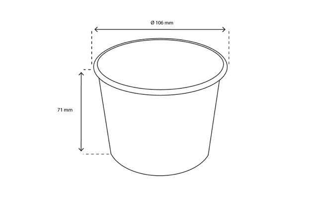 Ice cream cup Carton 360ml Ø106mm 12oz White (1.000 pcs) [TK-9987530]