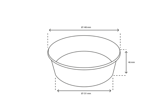 Salad Poke Bowl 500ml 20oz Ø14,8x4,6cm White (300 pcs) [TK-9987581]