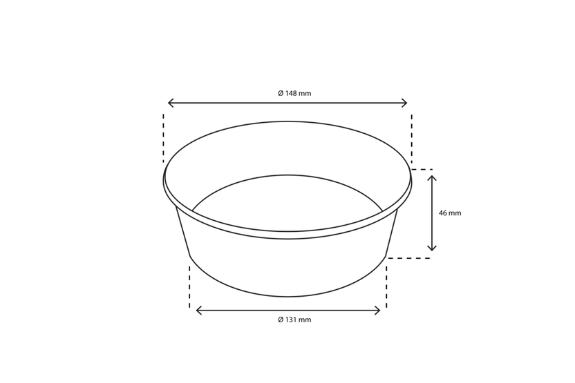 Salad Poke Bowl 500ml 20oz Ø14,8x4,6cm kraft (300 pcs) [TK-9987582]