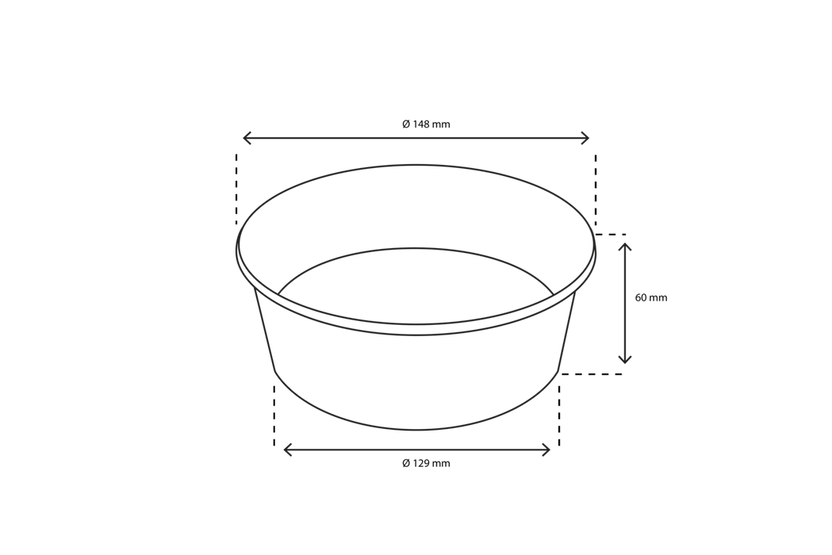 Salad Poke Bowl 750ml 26oz Ø14,8x6 cm White (300 pcs) [TK-9987583]