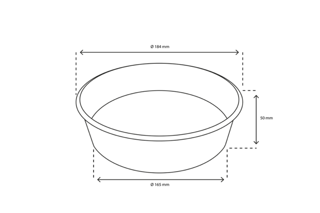 Salad Poke Bowl 900ml 30oz Ø18,4x5cm White (300 pcs) [TK-9987586]