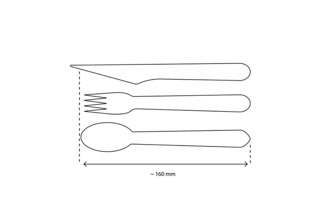 Wooden cutlery set 4/1 knife + Fork + spoon + Napkin FSC (250 pcs) [TK-9987658]