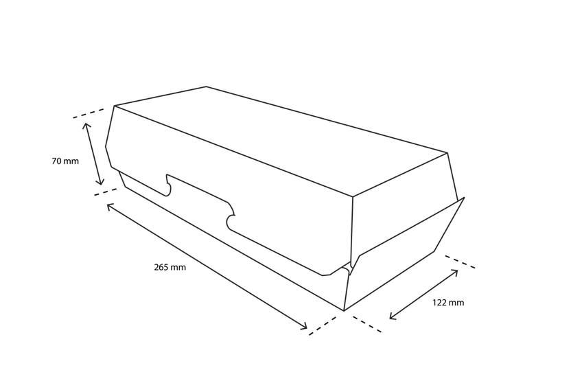 Panini box 26,5x12,2x7cm FSC®Mix Carton (300 pcs) [TK-9987704]