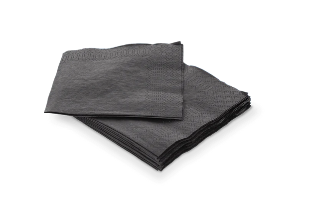 Napkin 2 ply Paper 1/4 Fold 24x24cm Black (4.000 pcs) [TK-9987861]