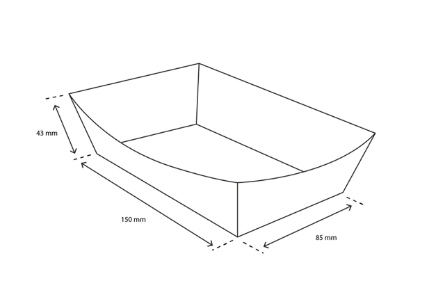 Fries trays A14 kraft/White (400 pcs) [TK-9987894]