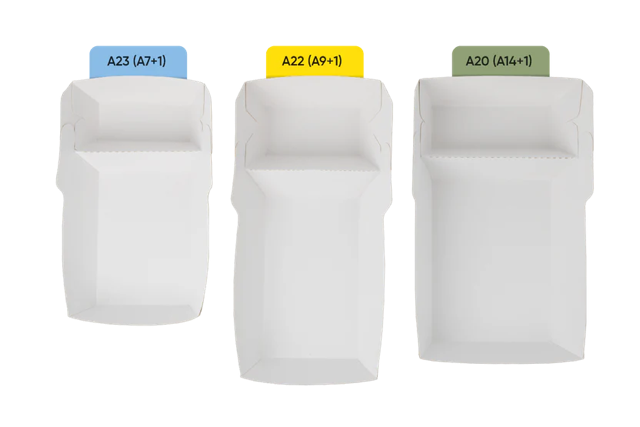 Fries trays A20 (A14+1) kraft/White (400 pcs) [TK-9987896]