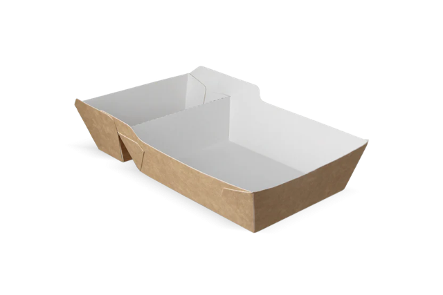 Fries trays A20 (A14+1) kraft/White (400 pcs)