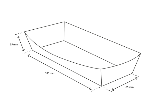 sauceage trays A18 kraft/White (400 pcs) [TK-9987960]
