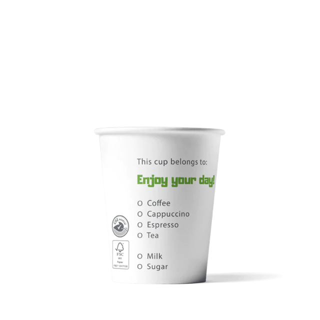 Coffee Cup 180cc 7.5oz Ø7 cm FSC®Mix Green Life (2.500 pcs) [TK-9987965]