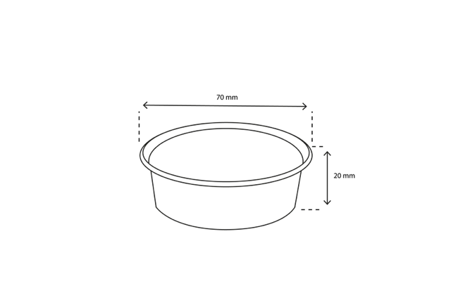 Round container PP 50cc Ø7 cm transparent (1.000 pcs) [TK-9987975]