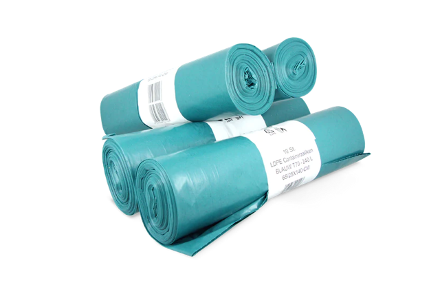 Garbage bags 240 liter 65/25x140cm 10 Rolls with 10 bags blue (100 bags) [TK-9988015]