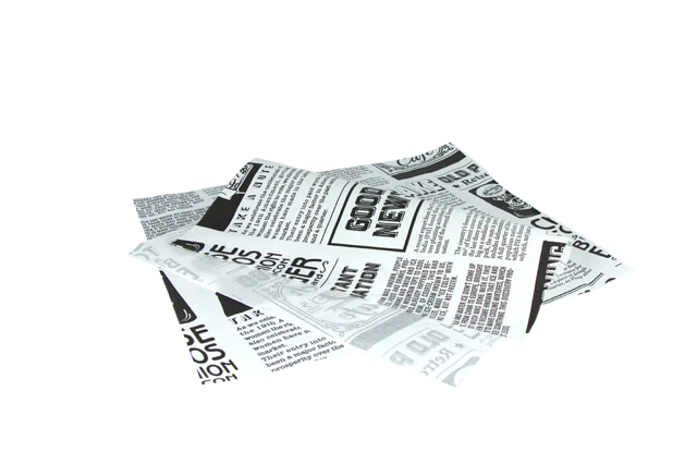 Hamburger Wrapping paper greaseproof 33x30cm FSC®Mix newspaper White (2.000 pcs) [TK-9988210]
