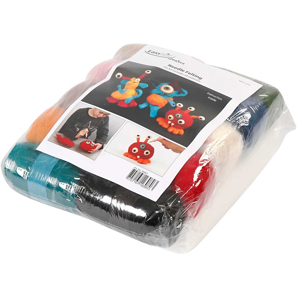 Group Craft Kit Needle Felting, assorted colours, 1 set [HOB-99967]