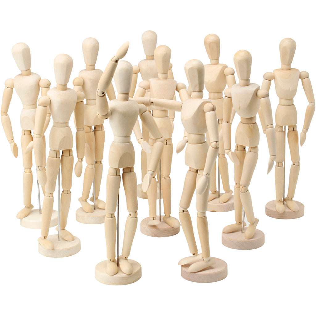 Mannequin, H: 29 cm, 10 pc