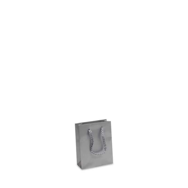 Glossy Carrier Bags 10+4,5x13cm Silver (250 pcs) [FP-DPK031]