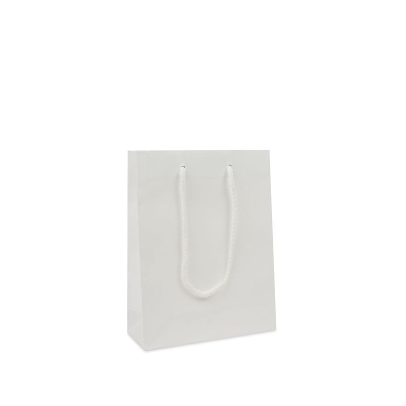 Kraft Carrier Bags 20+8x26cm White (100 pcs) [FP-DPK108]