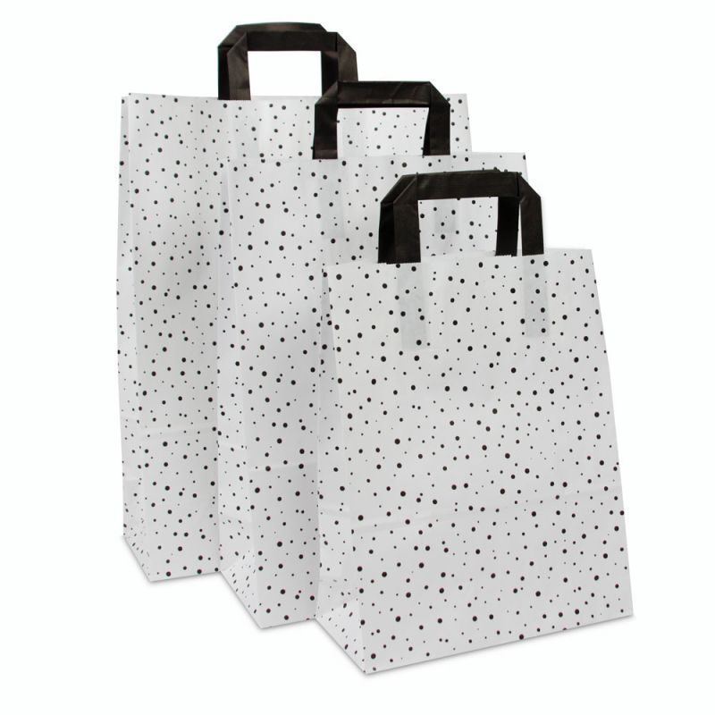 Kraft Carrier Bags Bubble 26+12x35cm White (250 pcs) [FP-DPL070]