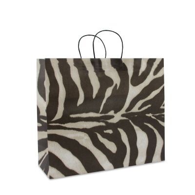 Twisted Carrier Bags 45+16x39cm Zebra (100 pcs) [FP-DPT033]