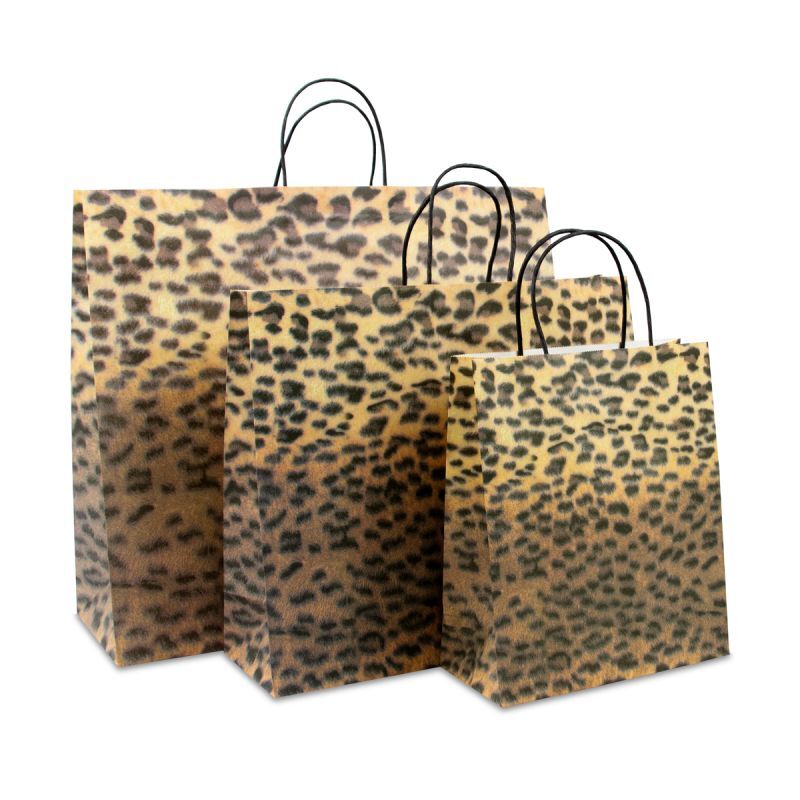 Twisted Carrier Bags 22+10x26cm Panther (200 pcs) [FP-DPT037]
