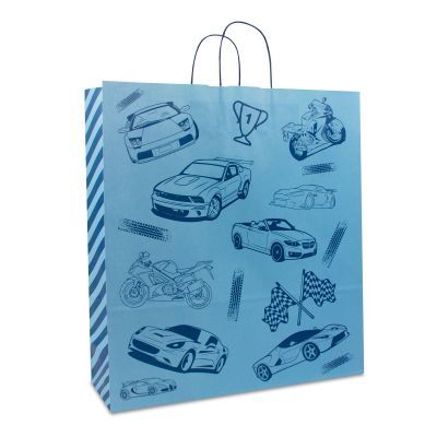 Twisted Carrier Bags Race 45+15x49cm Blue (150 pcs) [FP-DPT094]