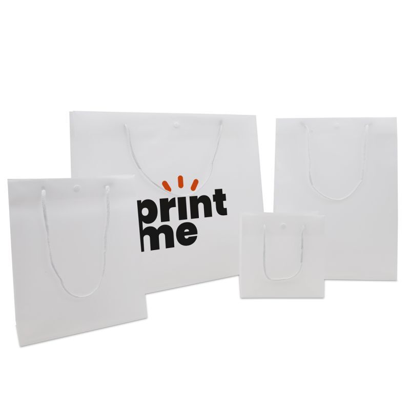 Luxury Plastic Carrier Bags with press studs 26+10x35cm Semi-transparent (100 pcs) [FP-DQC007]